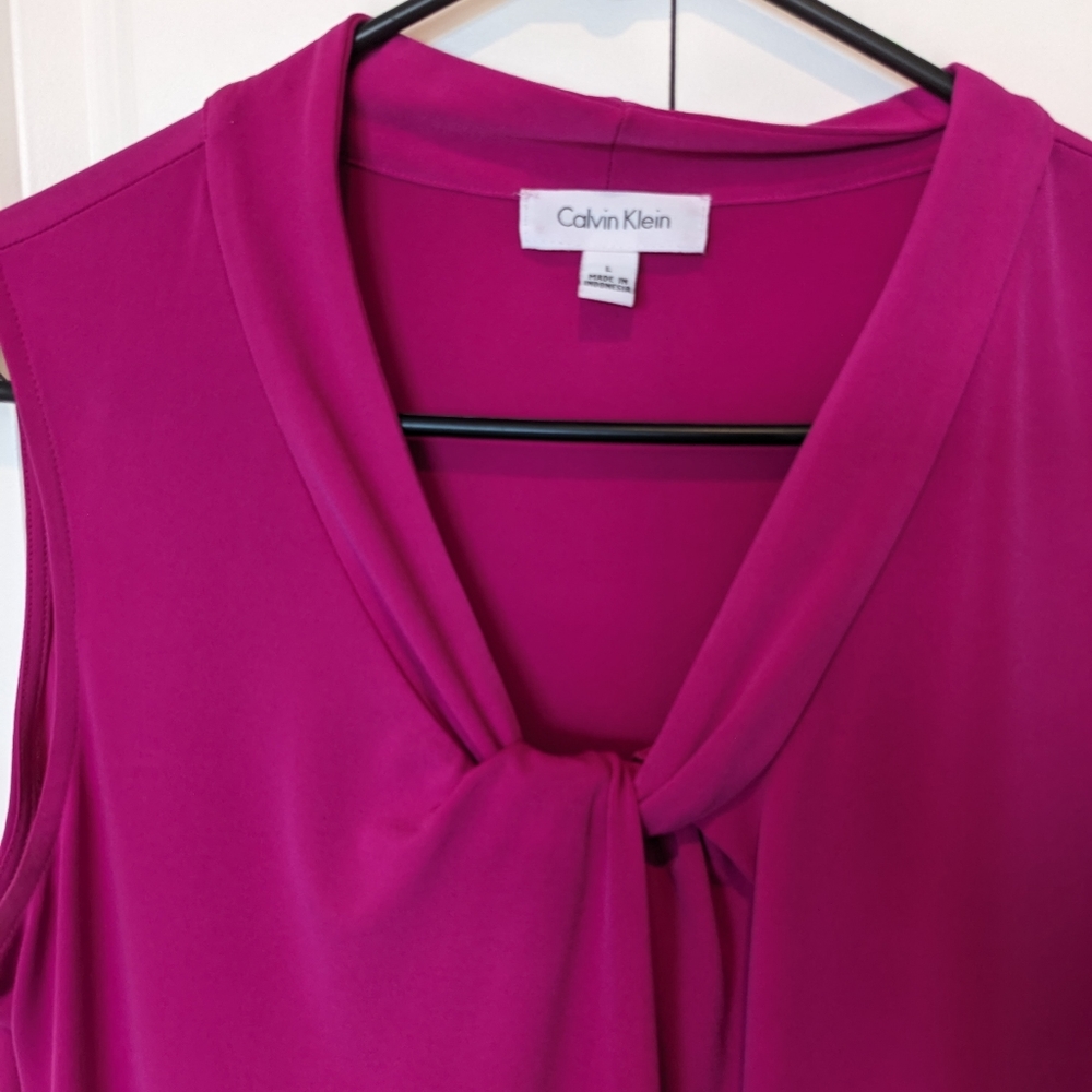 Magenta Sleeveless Shirt